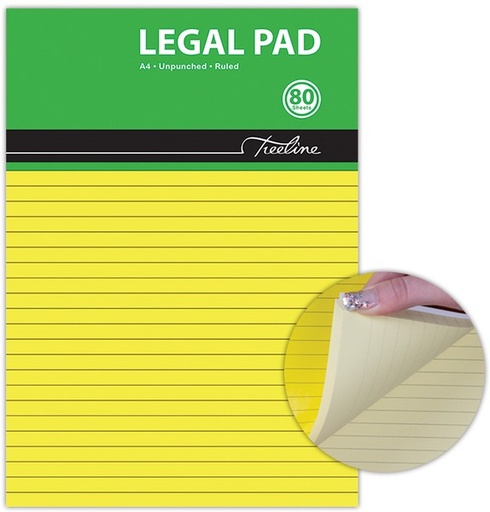 [PADLEGAL] LEGAL PADS 80SHEETS YELLOW