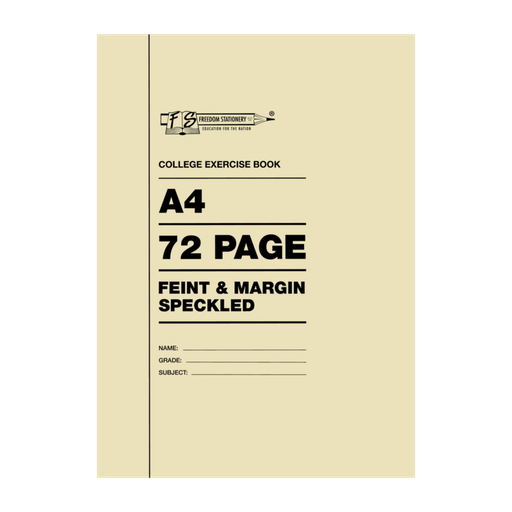 [BKEXE17MMA4FMSPEC] A4 EXERCISE BOOK 17MM SPECKLED