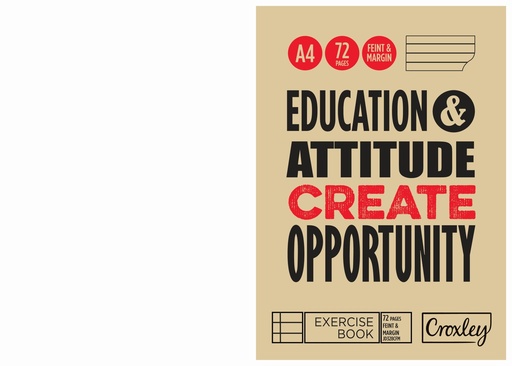 [BKEXECROXA472FM] CROXLEY A4 72PAGE F/M EXERCISE BOOK