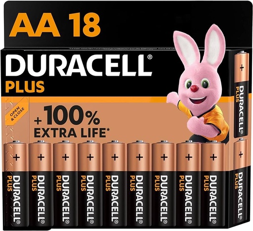 [BATDURAAA20] DURACELL AA BATTERY BOX OF 18