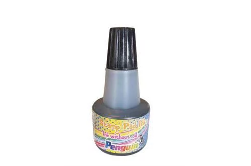 [INKPENGSTAMPB] PENGUIN STAMP PAD INK 30ML BLACK