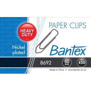 [CLIBAN8692] BANTEX 8692 BOAT SHAPE 50MM PAPER CLIPS