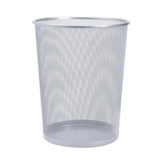 [WASLANDARMSIL] LANDA ROUND SILVER MESH WASTE BIN