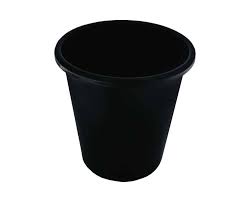 [WASTLBIN6LT] TREELINE ROUND BLACK  WASTE BIN 8L