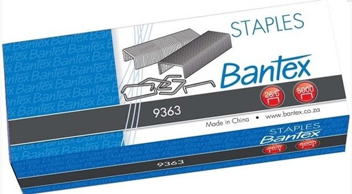 [STPBAN9363] BANTEX 9363 56 26/6 STAPLES (5000)