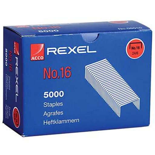 [STPREX165000] REXEL 16 24/6 STAPLES (5000)