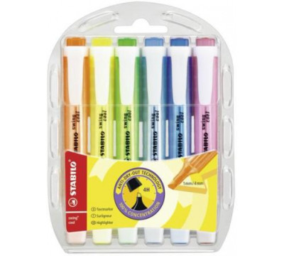 [HLSTABCOLLWAL6] STABILO COOL HIGHLIGHTER WALLET 6