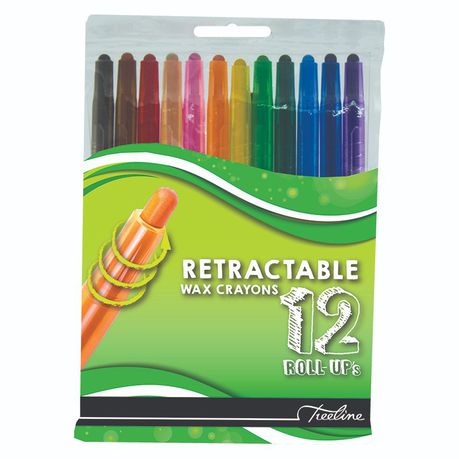 [CRARETRACTL12] TREELINE RETRACTABLE WAX CRAYONS 12S
