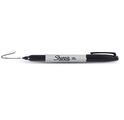 [MARSHARPIEFBLK] SHARPIE FINE MARKER BLACK 