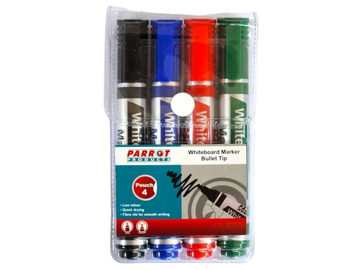 [MARWBPARPC602A] PARROT BULLET GLASS/W BOARD MARKER SET(4) PC0602